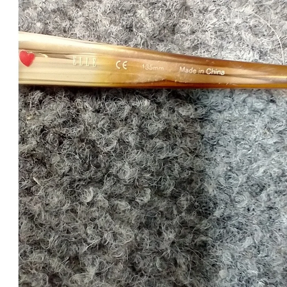 Elle EL13304 Brown Semi-Rimless Eyeglass Frames Women 50-18-135 Tortoise Temple‎